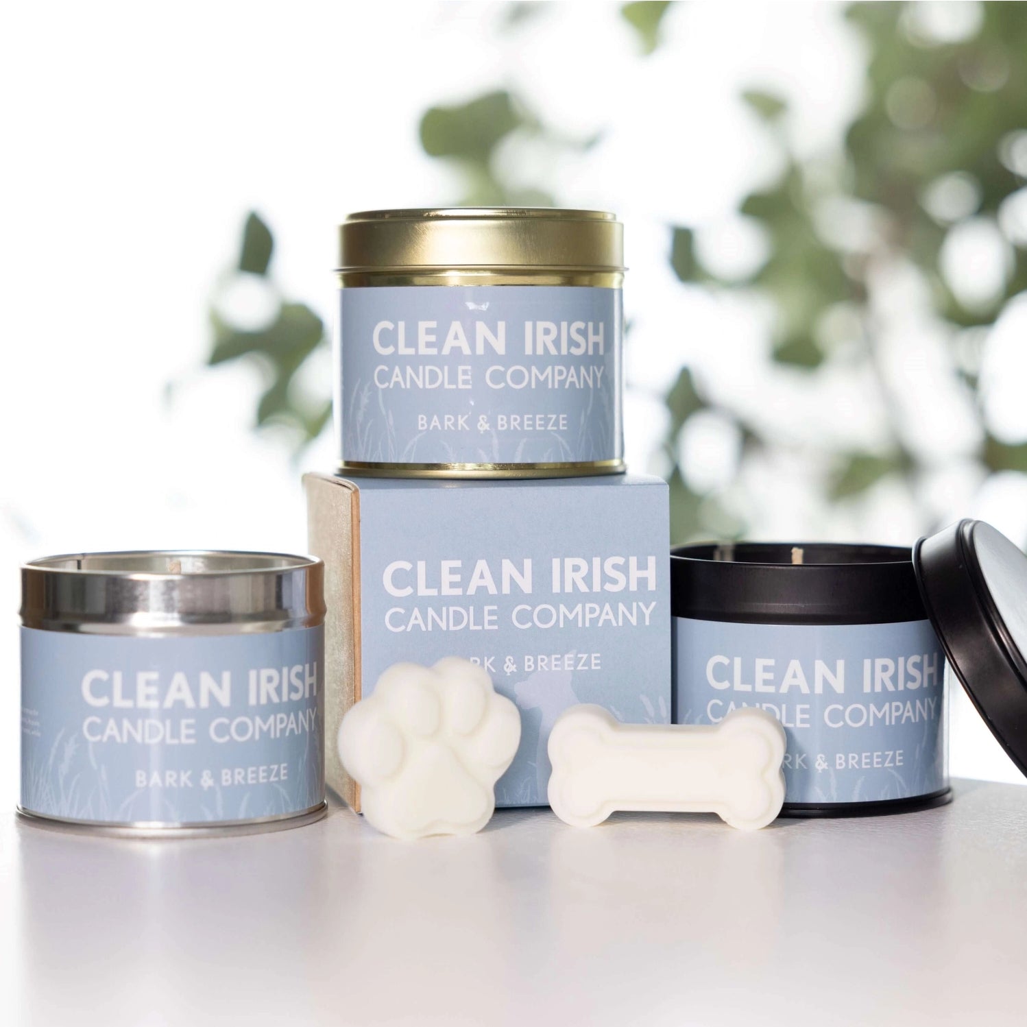 Bark & Breeze Non-toxic Irish Scented Soy Candle - Silver