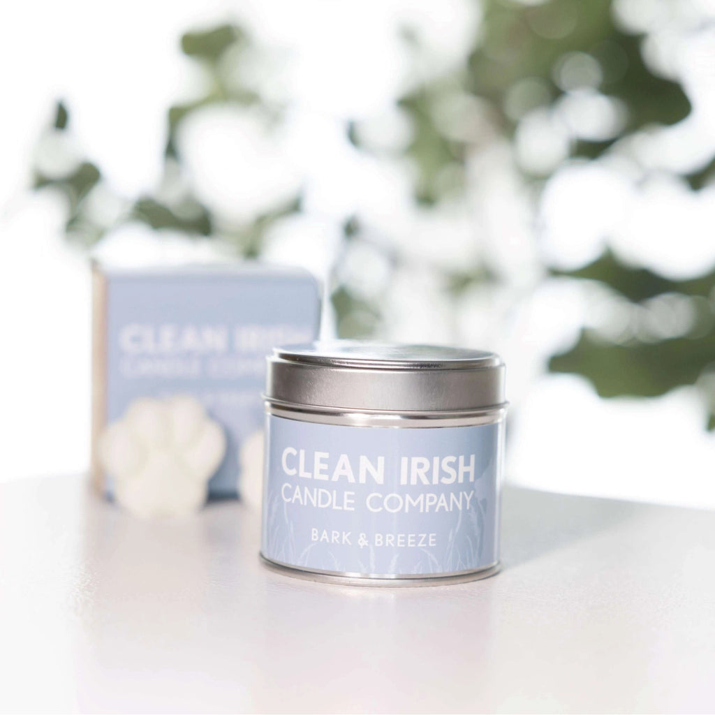 Bark & Breeze Non-toxic Irish Scented Soy Candle - Silver